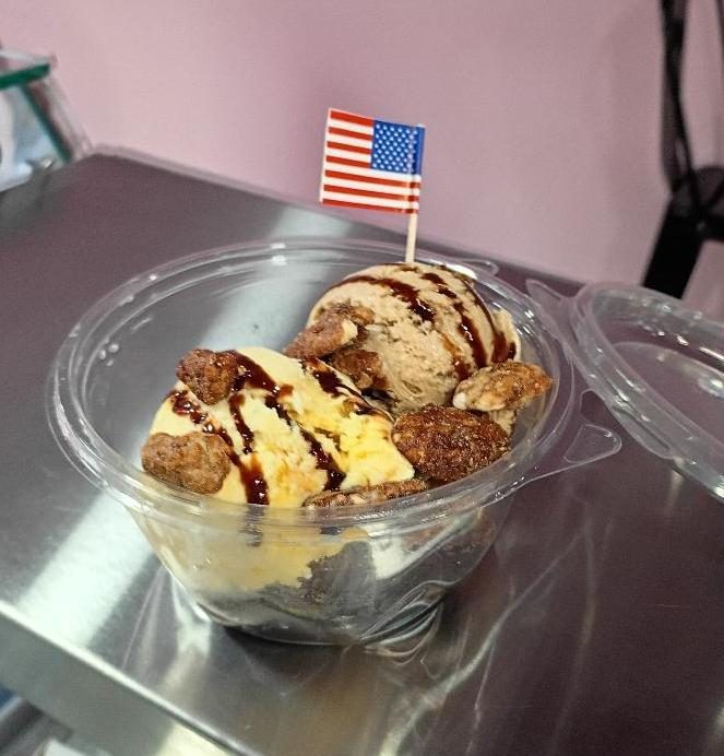 Blue Bell ice cream served at Scoops in Houston