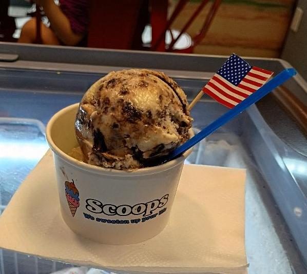 Blue Bell ice cream served at Scoops in Houston